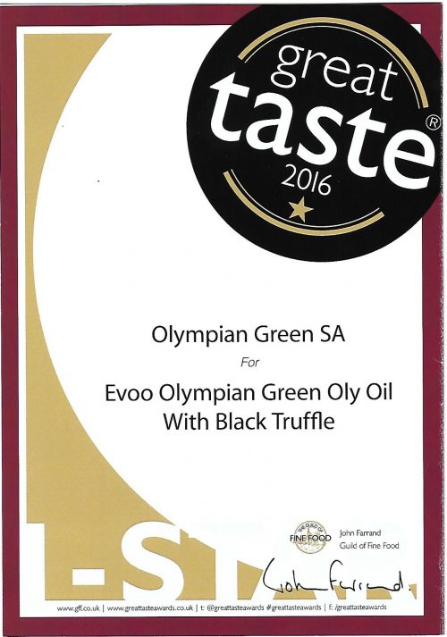 Evoo Olympian Green Oly Oil With Black Truffle